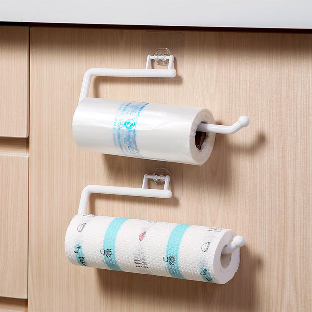 Wall Mounted Plastic Tissue Roll Holder Organizer