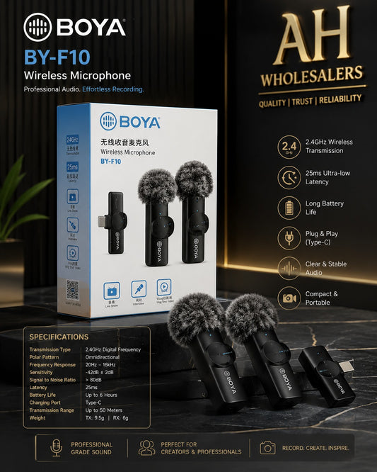 🎙️ BOYA BY-F10 Wireless Microphone
