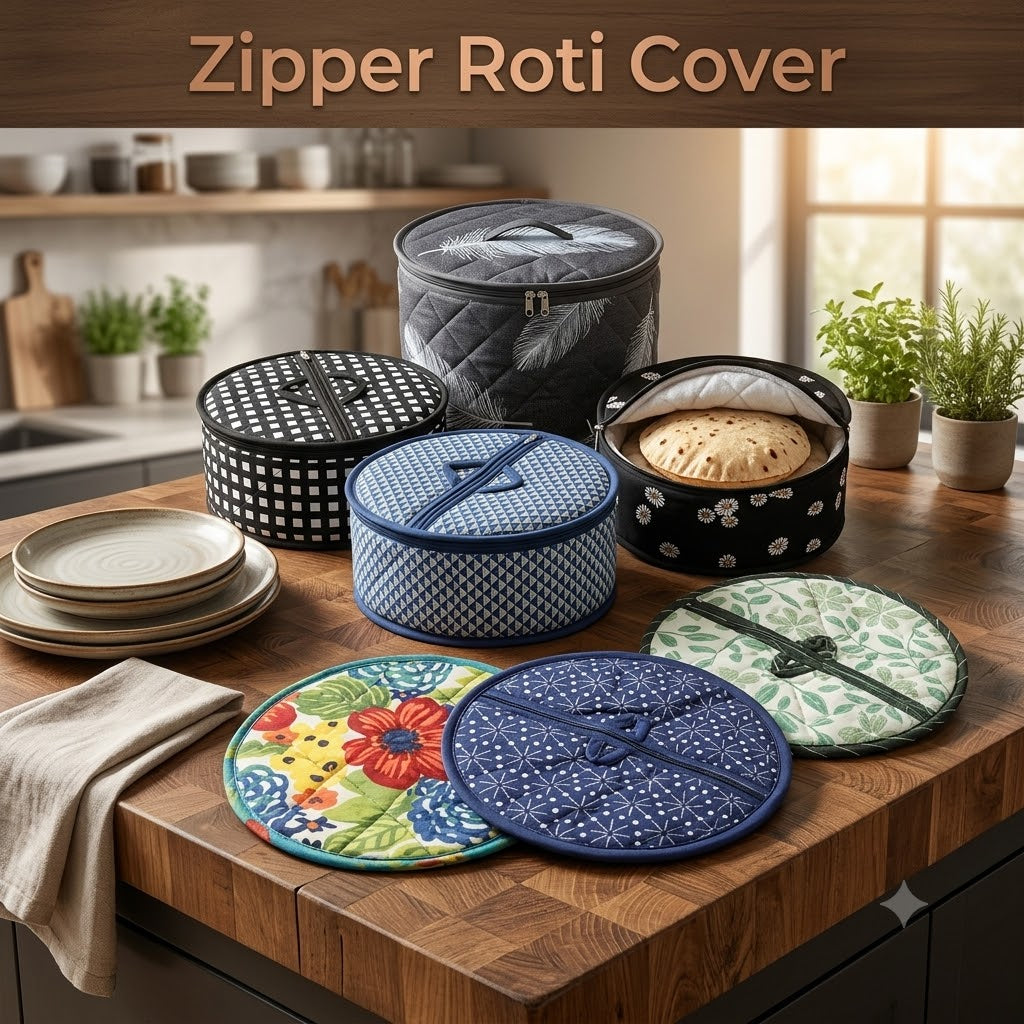 Zipper Roti Storage Cover Food Warmer Bag