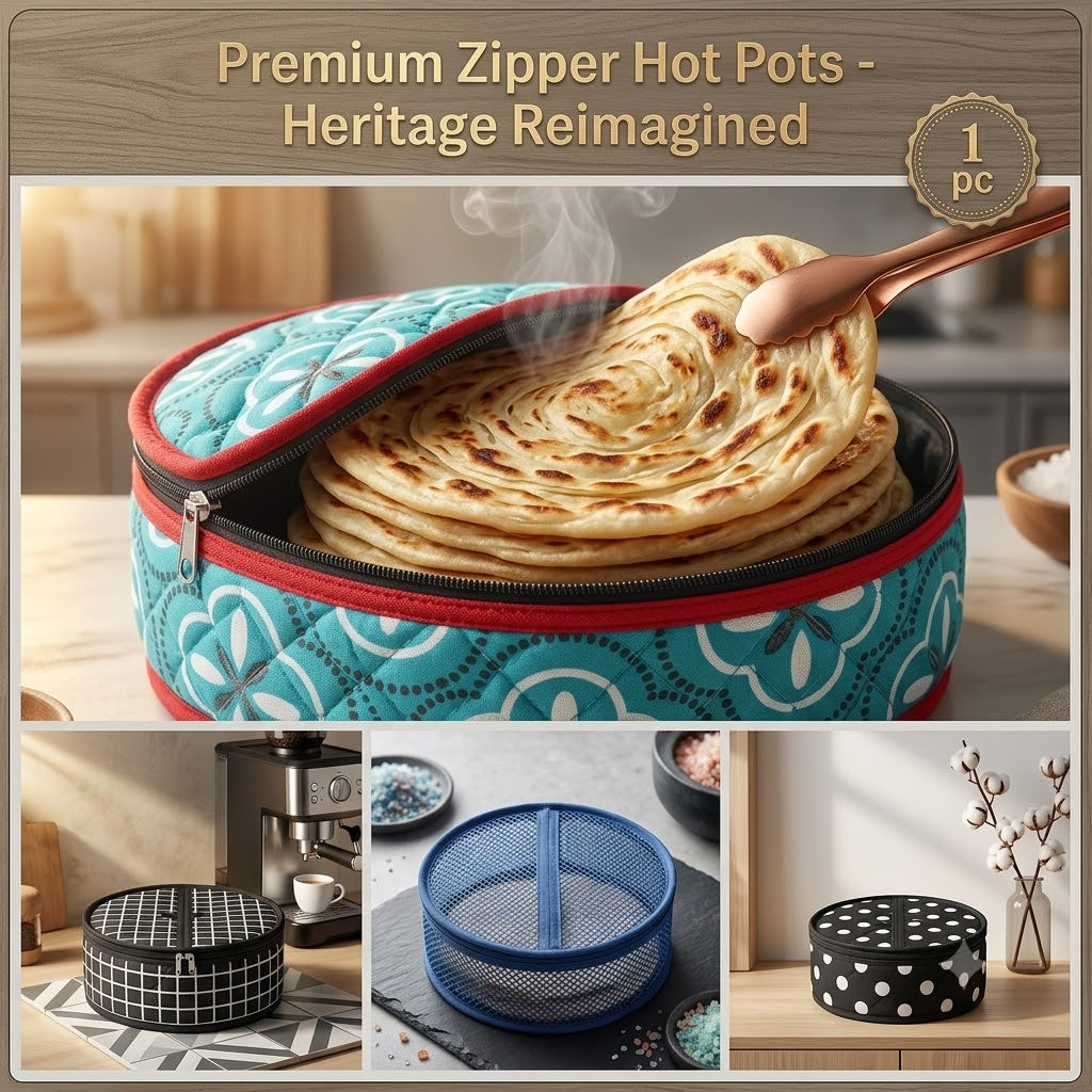 Zipper Roti Storage Cover Food Warmer Bag