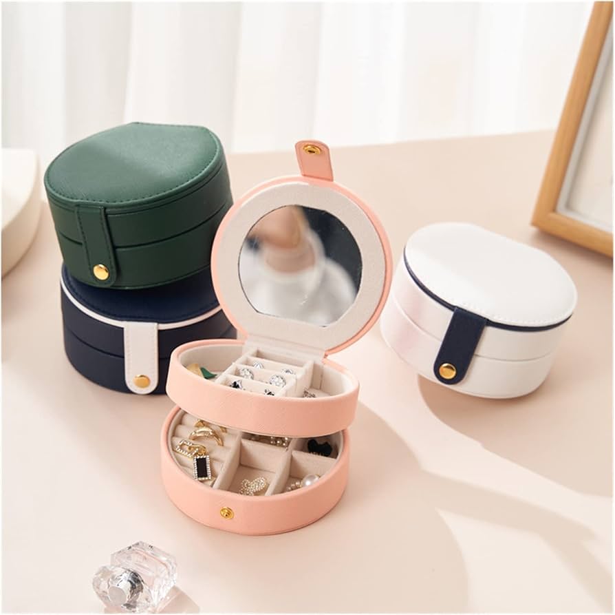 Small Portable Jewelry Organizer With Round Design