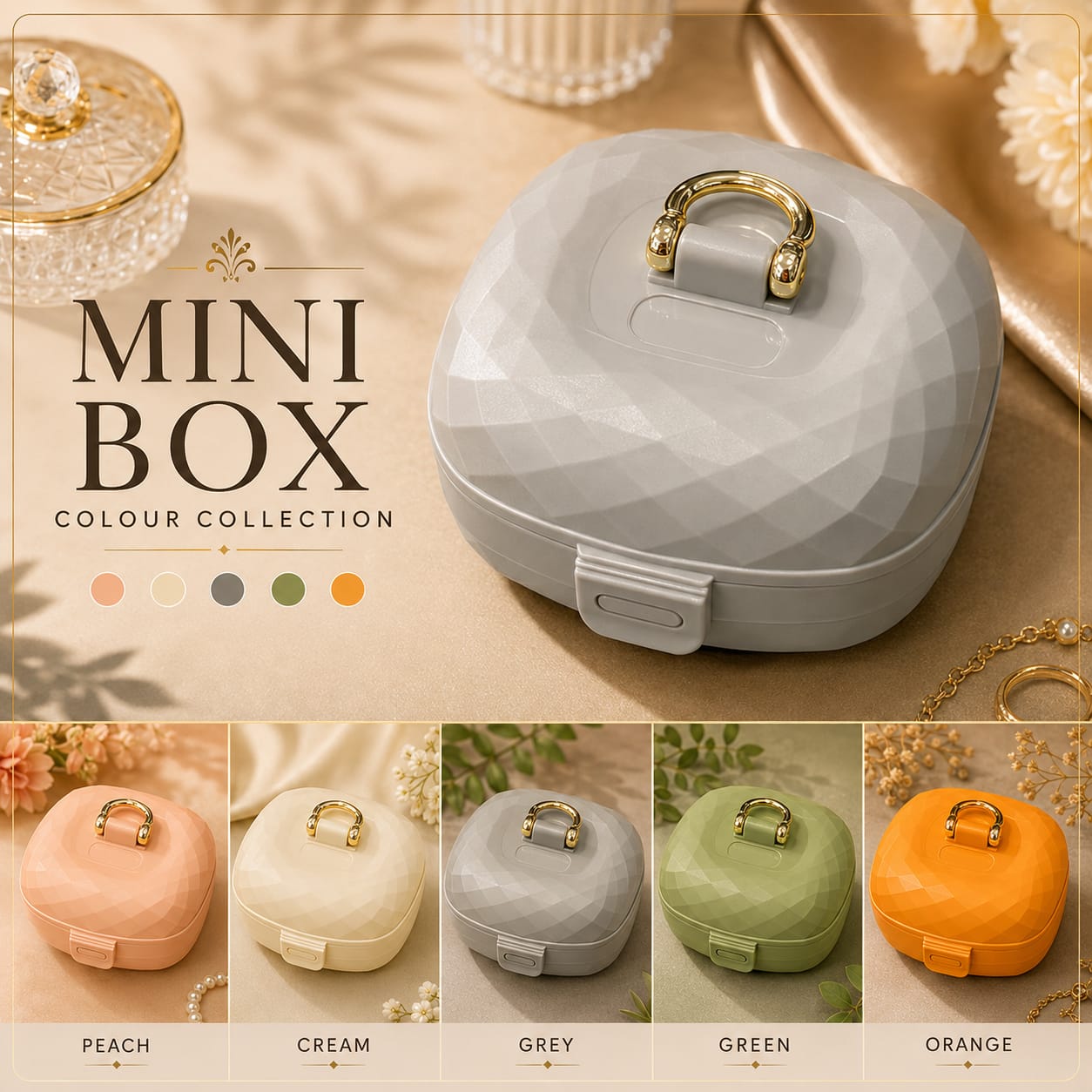 Portable Mini Travel Jewellery Organizer With Mirror