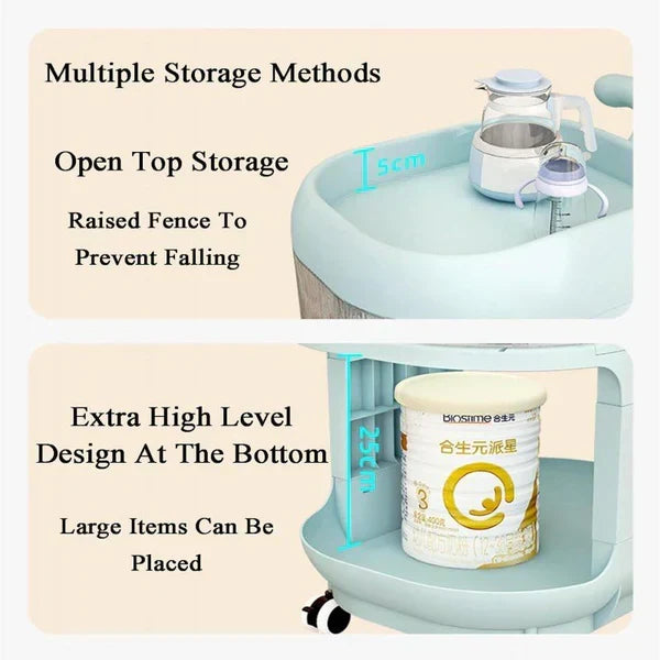 4 Layer Nursery Storage Rack For Baby Essentials & Accessories