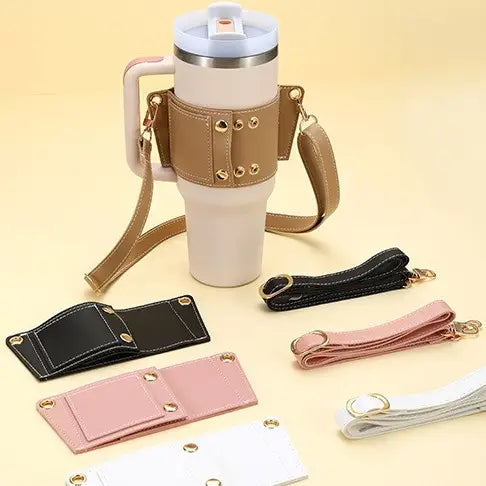 Premium Tumbler Carry Holder Belt With Adjustable Shoulder Strap