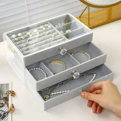 3-Tier Transparent Jewelry Box