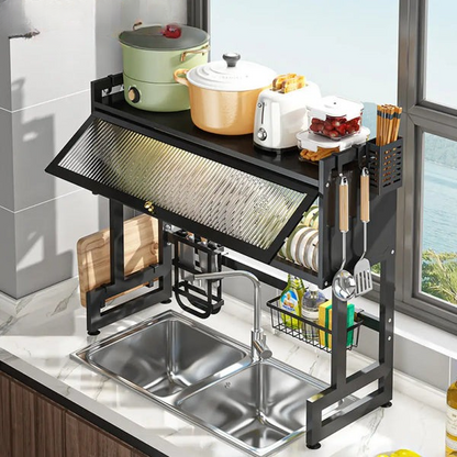 Metal Sink Dish Drying Cabinet Rack