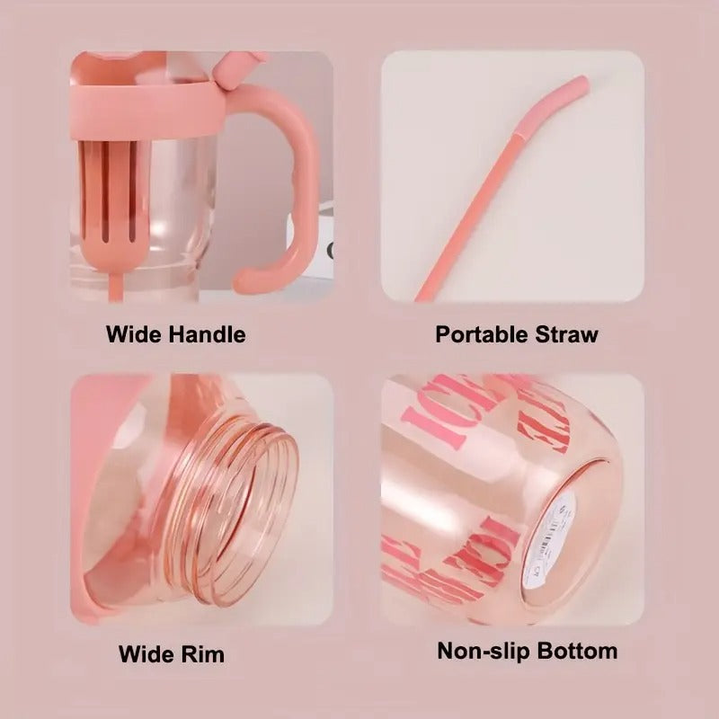 Plastic Water Tumbler With Lid And Straw
