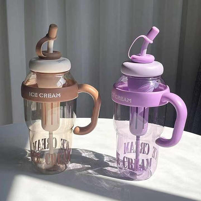 Plastic Water Tumbler With Lid And Straw