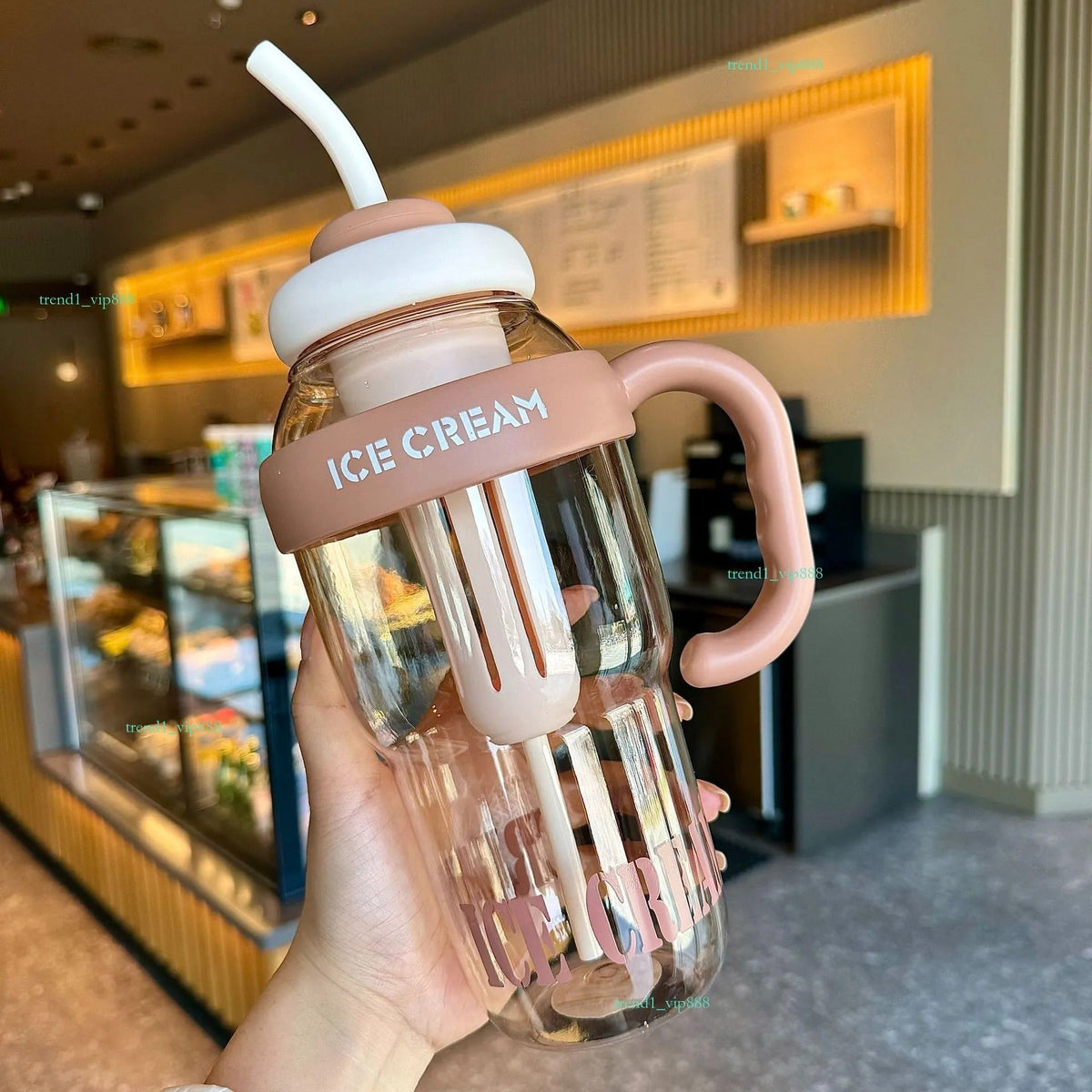 Plastic Water Tumbler With Lid And Straw
