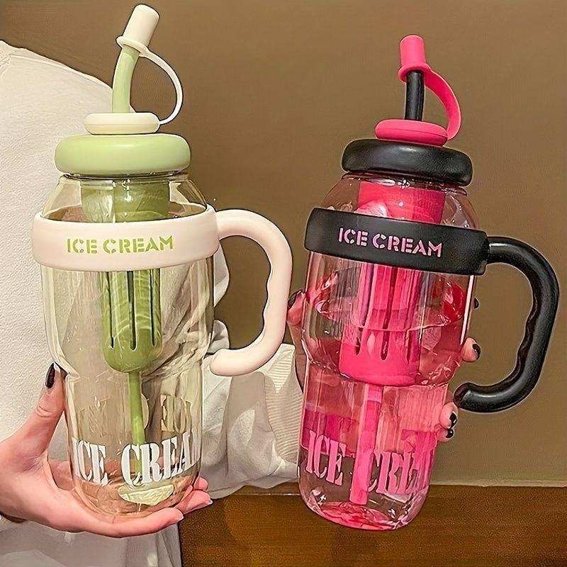 Plastic Water Tumbler With Lid And Straw