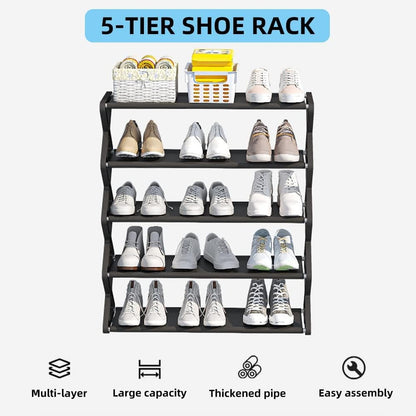 4 Layers Foldable Shoe Organizer Stand