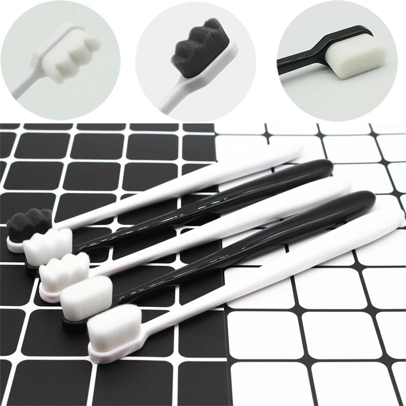 1Pcs Ultra-Fine Soft Toothbrush Million Nano Bristle Teeth Deep Cleaning ToothBrush.