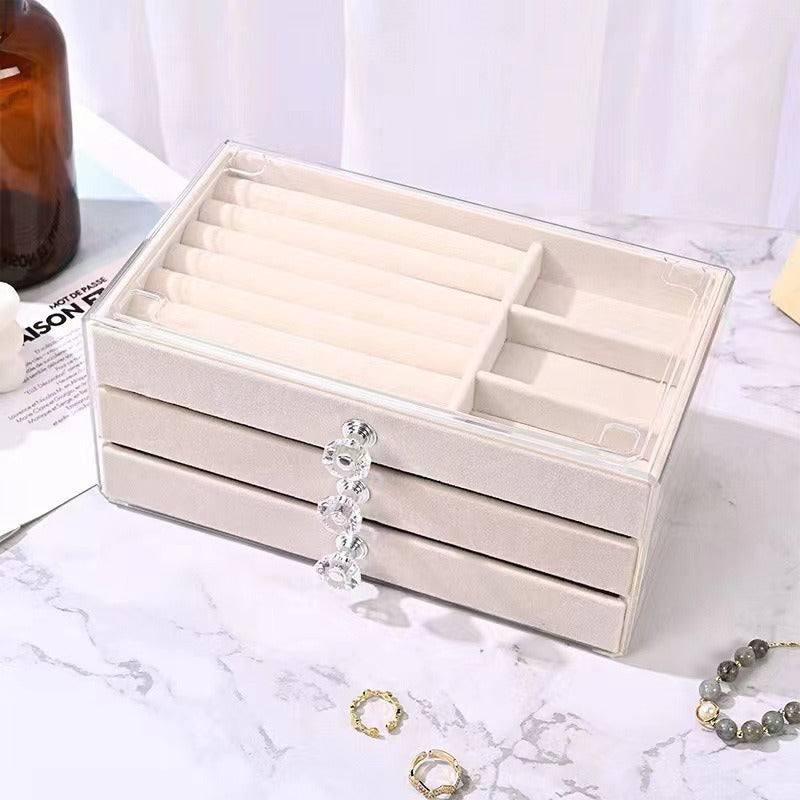 3-Tier Transparent Jewelry Box