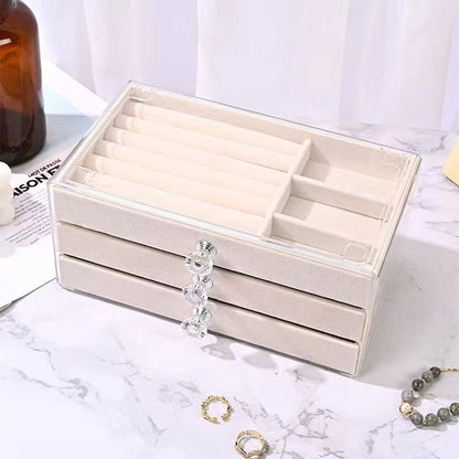 3-Tier Transparent Jewelry Box