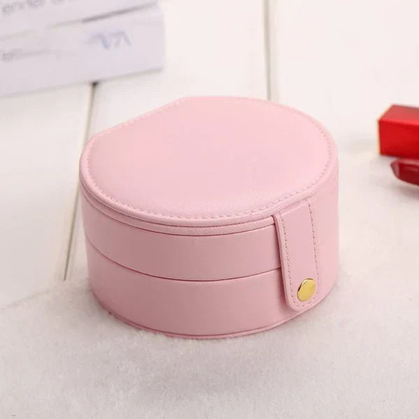 Small Portable Jewelry Organizer With Round Design