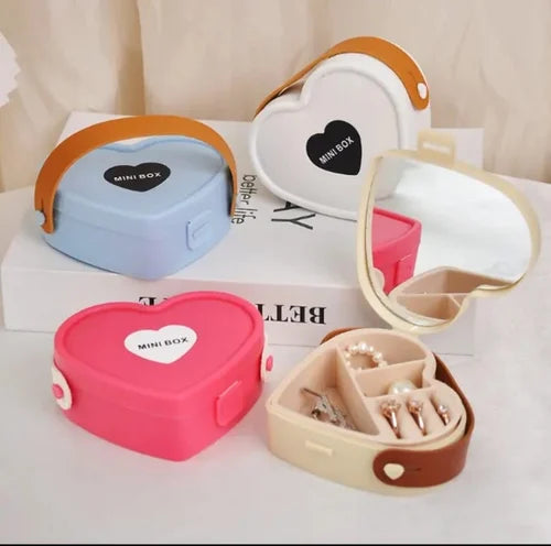 Heart Shaped Mini Jewelry Storage & Organizer Box